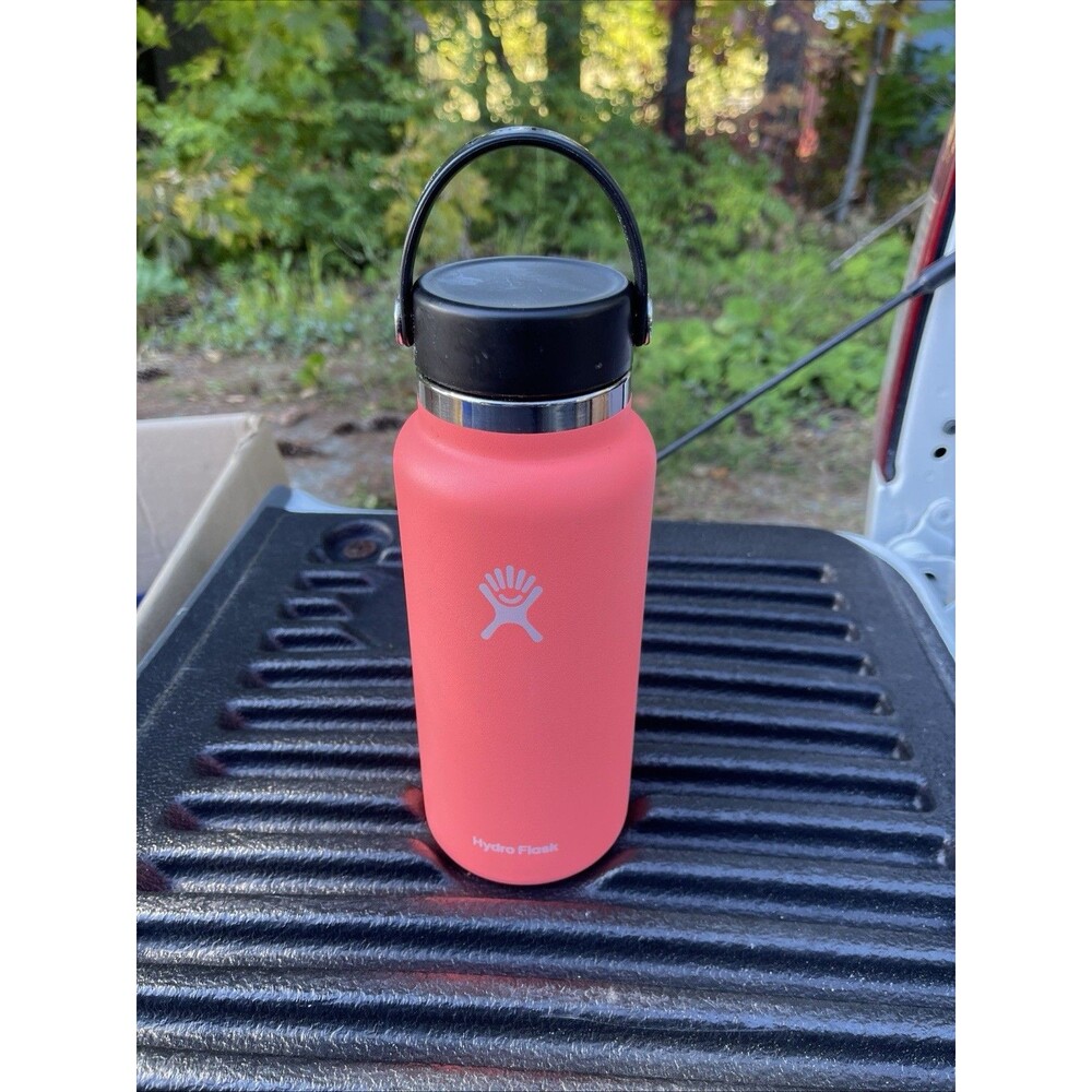 Hydro Flask 32 oz Wide Mouth With Flex Cap & Handle Coral Pink